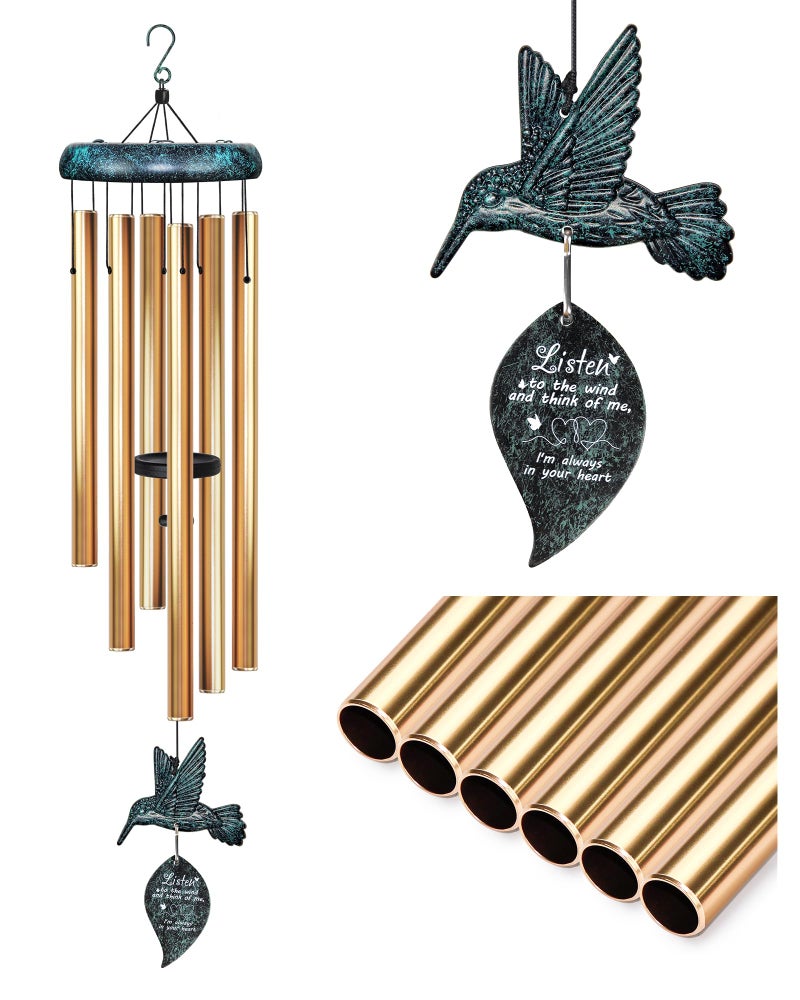 Synhonty Sympathy Wind Chimes for Outside Deep Tone  Memorial for Loss of Loved One Prime  Bereavement Condolence Remembrance Funeral Gifts for Grieving Friends Loss of Mother Father - Image 1